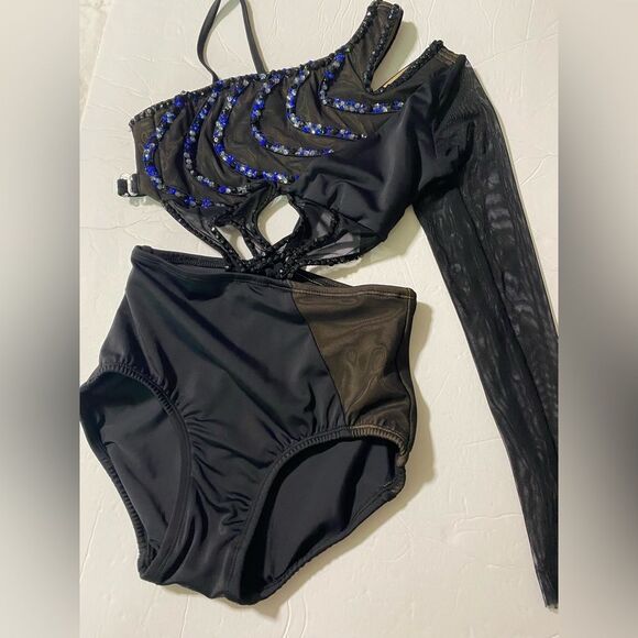 Tenth House 2 Die solo dance costume strap black ALTITUDE TD25450 LC-large child - Picture 4 of 13